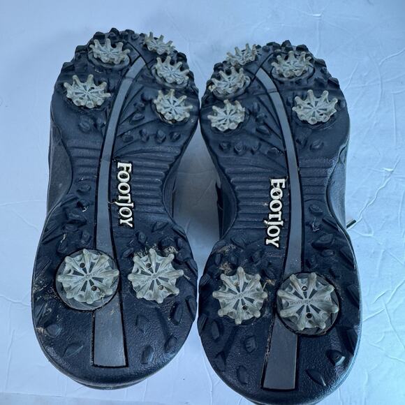 FootJoy FJ GreenJoys Mens US 8 M White Brown Leather Soft Spike Golf Cleats B - Picture 6 of 8